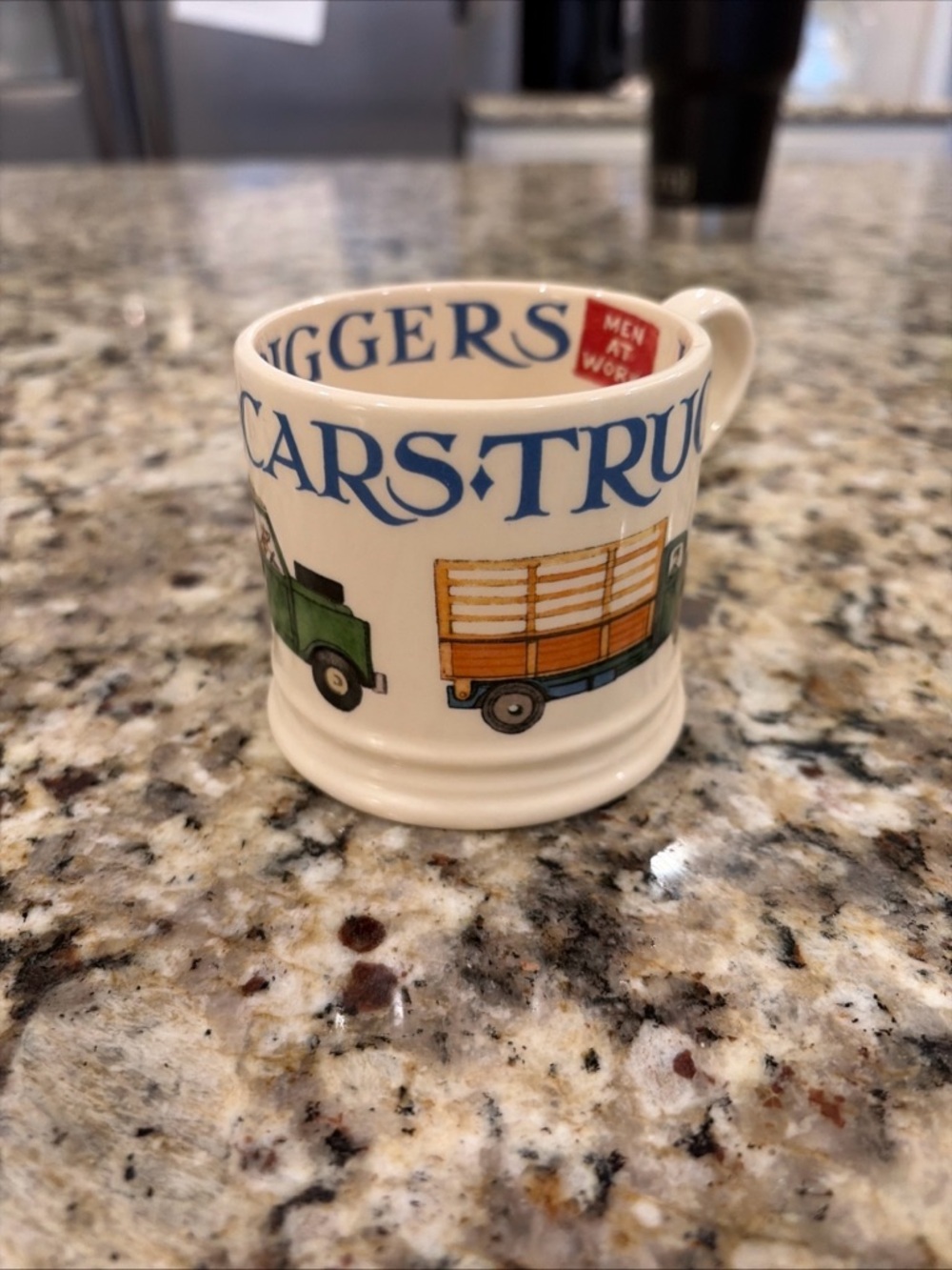 Emma Bridgewater Men at Work Mug Ceramic Made in England Trucks Tractors Cars